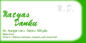 matyas danku business card