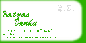 matyas danku business card